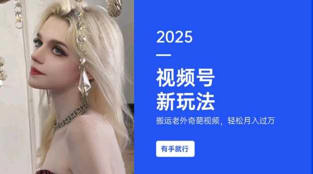 搬运老外奇葩视频，撸视频号分成计划收益，每天只需一小时，新手小白轻松月入过W-宇文网创