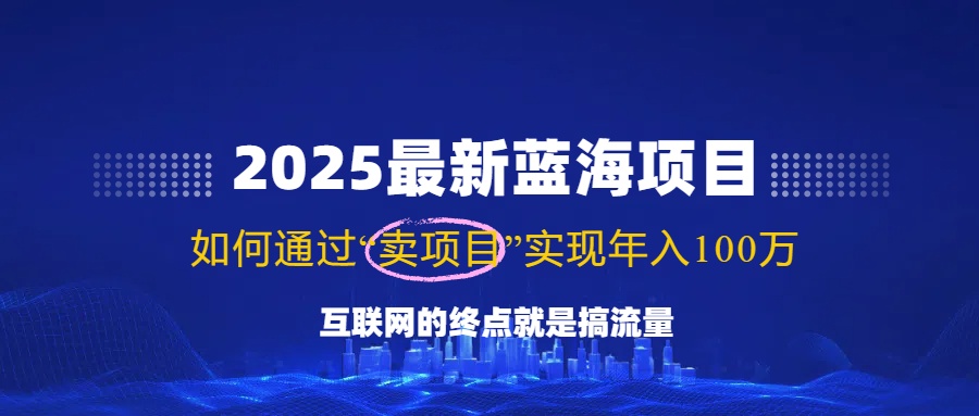 2025最新蓝海项目，零门槛轻松复制，月入10万+，新手也能操作！-宇文网创