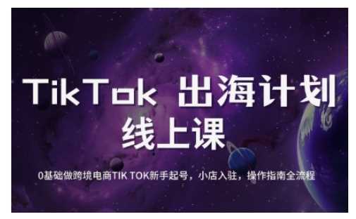TikTok跨境电商新手起号与运营全攻略，0基础做跨境电商TIKTOK新手起号，小店入驻，操作指南全流程-宇文网创