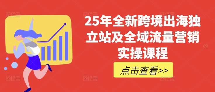 25年全新跨境出海独立站及全域流量营销实操课程，跨境电商独立站TIKTOK全域营销普货特货玩法大全-宇文网创