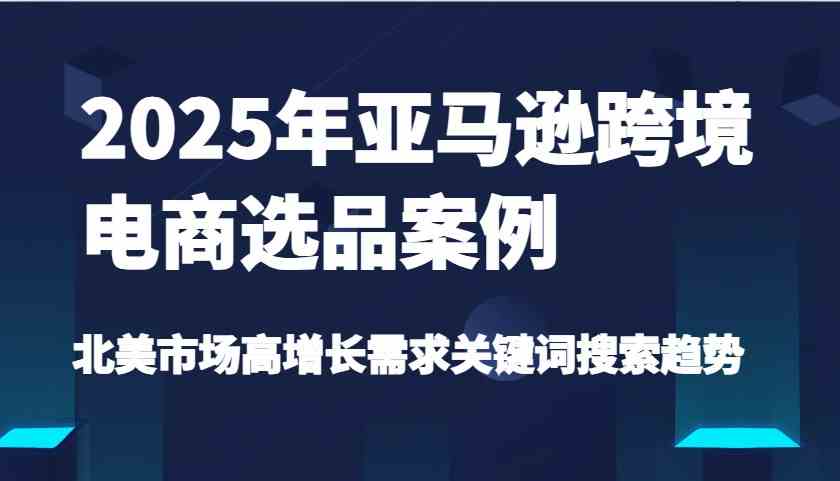 2025年亚马逊跨境电商选品案例-北美市场高增长需求关键词搜索趋势（更新)-宇文网创