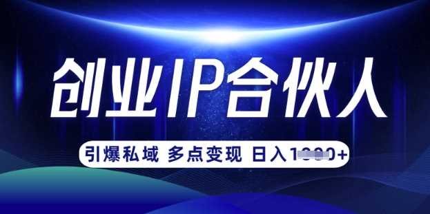 云帆·创业ip合伙人打造3.0，从0到1教你做网创，实现月入过W-宇文网创