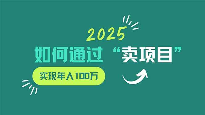 2025年如何通过“卖项目”实现年入100万-宇文网创
