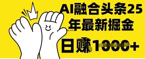 掌握这招：DeepSeek 融合今日头条，一键复制粘贴，日入 1k【揭秘】-宇文网创