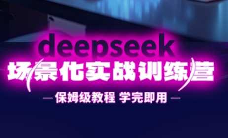 DeepSeek场景化实战训练营，保姆级教程，学完即用，手把手教你用DeepSeek提升效率-宇文网创
