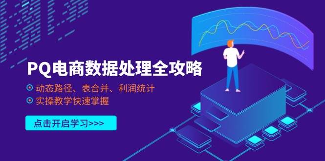 PQ电商数据处理全攻略，动态路径、表合并、利润统计，实操教学快速掌握-宇文网创