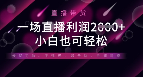 半无人直播带货，一场利润数张，适合所有平台玩法，小白也可轻松-宇文网创