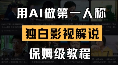 用AI做第一人称独白影视解说，手把手教学，保姆级教程-宇文网创