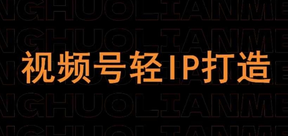 视频号线上课程，视频号轻IP打造-宇文网创