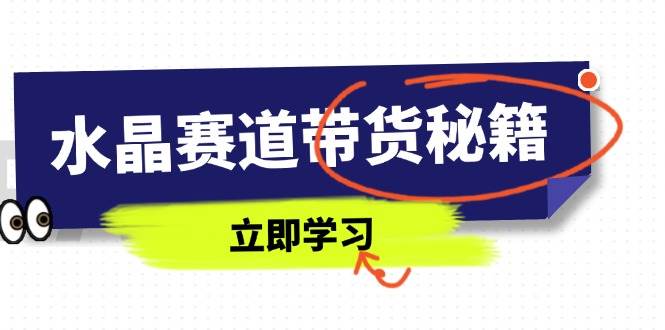 水晶赛道带货秘籍，国学结合、短视频起号、拍摄技巧、直播话术等内容-宇文网创