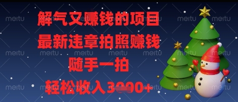解气又挣钱的项目，最新违章拍照挣钱，随手一拍，轻松收入多张【揭秘】-宇文网创