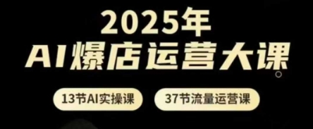 2025年AI爆店运营大课，13节AI实操课+37节流量运营课-宇文网创