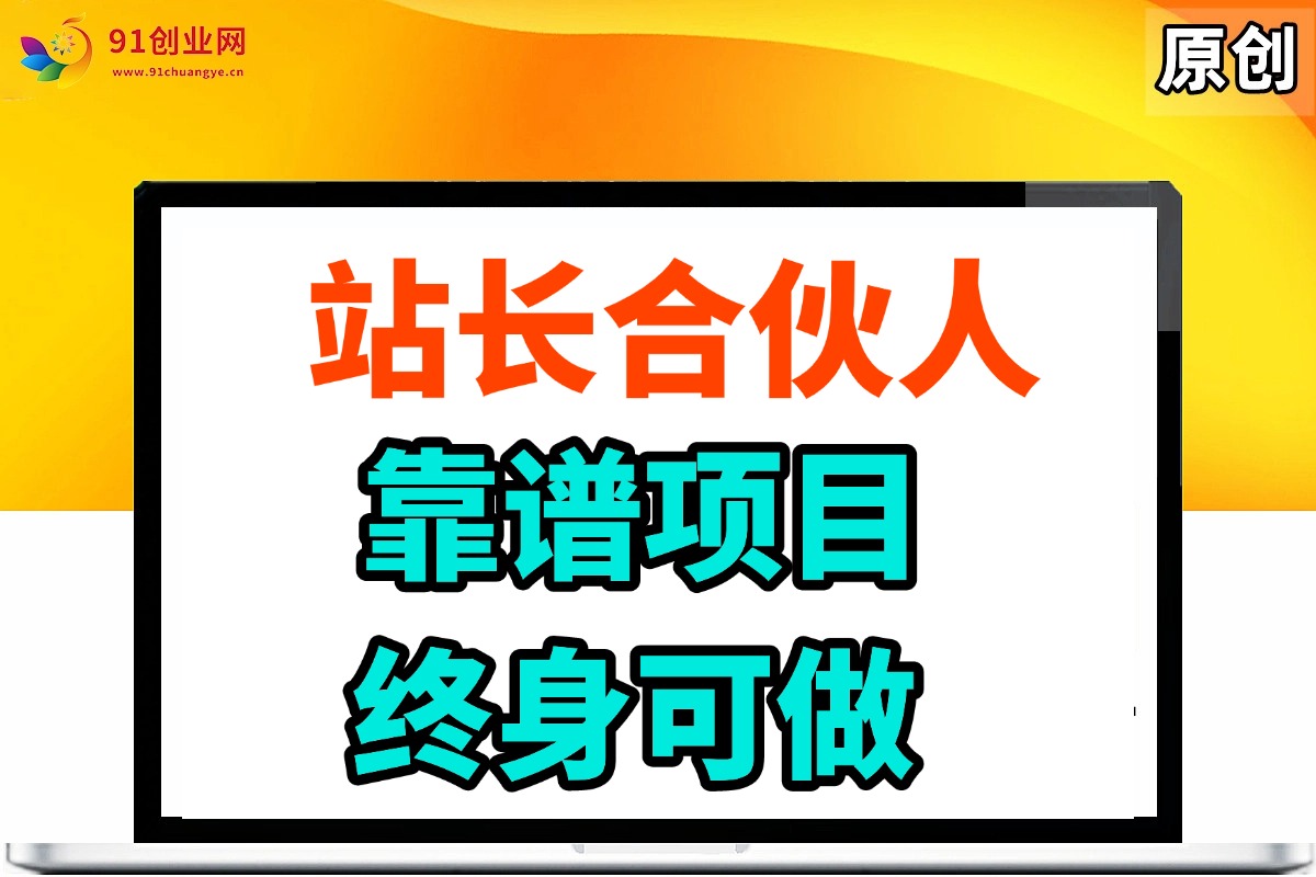 站长合伙人，入门级运营教程，靠谱项目，终身可做，超低成本创业，终身利润。-宇文网创