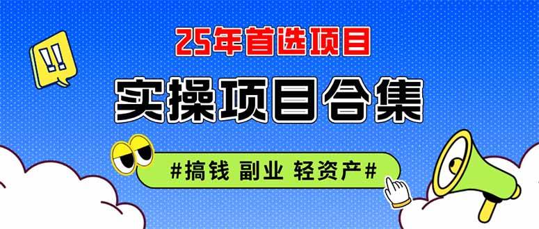 2025实操项目合集 挂机类型 直播类型 轻资产创业类型 课程分享各项目介…-宇文网创