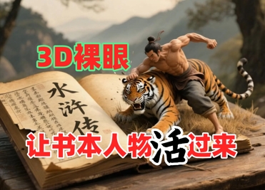 书本人物裸眼3D视频，新的玩法，流量超猛，保姆级教程-宇文网创