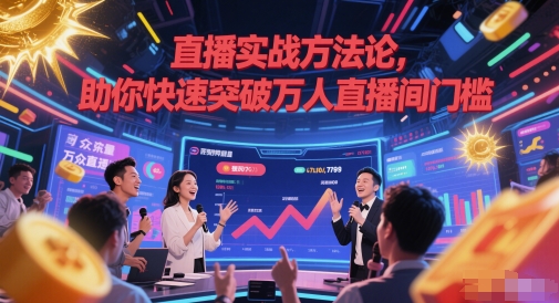 直播实战方法论，助你快速突破万人直播间门槛-宇文网创