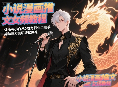 小说漫画推文女频教程，让所有小白从0成为行业内高手，简单暴力兼职轻松挣米-宇文网创