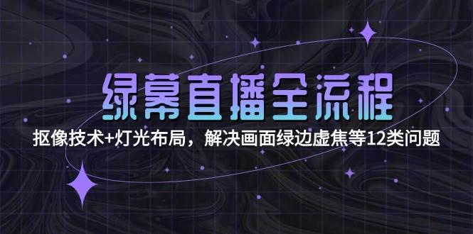 绿幕直播全流程：抠像技术+灯光布局，解决画面绿边虚焦等12类问题-宇文网创