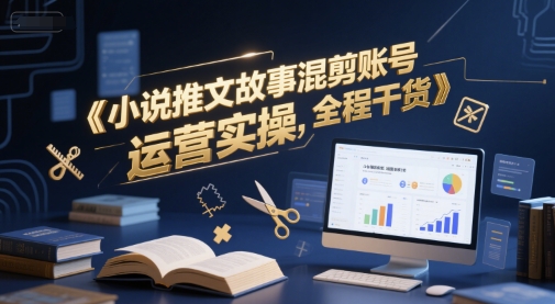 小说推文故事混剪账号运营实操，全程干货-宇文网创