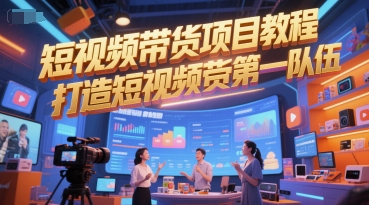 短视频带货项目教程，打造短视频带货第一队伍-宇文网创