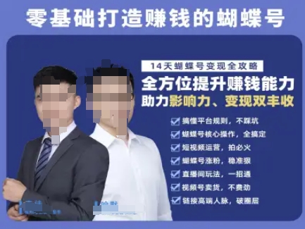 蝴蝶号专栏-视频号运营教程，零基础打造挣钱的蝴蝶号，14天蝴蝶号变现全攻略-宇文网创