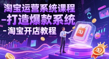 淘宝运营系统课程-打造爆款系统-淘宝开店教程-宇文网创