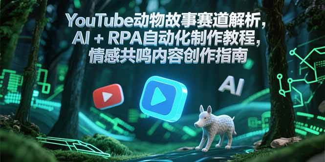 YouTube动物故事赛道解析，AI+RPA自动化制作教程，情感共鸣内容创作指南-宇文网创