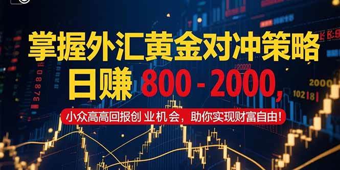 掌握外汇黄金对冲策略，日赚 800 – 2000，小众高回报创业机会，助你实…-宇文网创