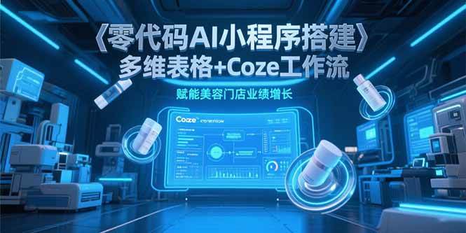 零代码AI小程序搭建，多维表格+Coze工作流，赋能美容门店业绩增长-宇文网创