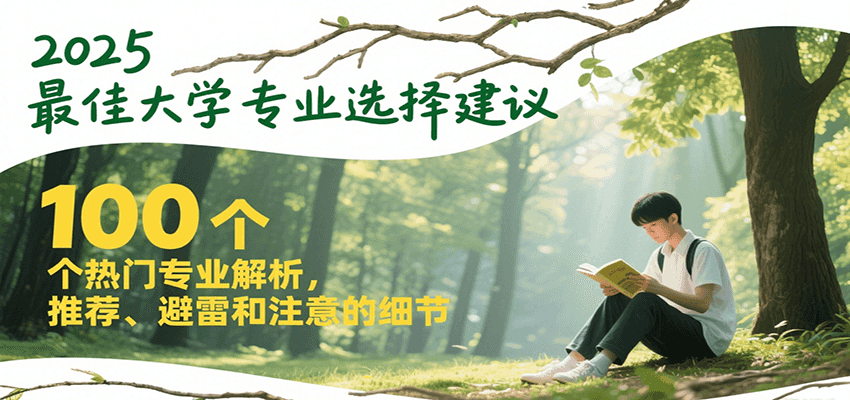 2025最佳大学专业选择建议，100个热门专业解析，推荐、避雷和注意的细节-宇文网创