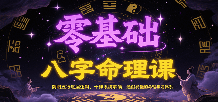 零基础八字命理课：阴阳五行底层逻辑，十神系统解读，通俗易懂的命理学习体系-宇文网创