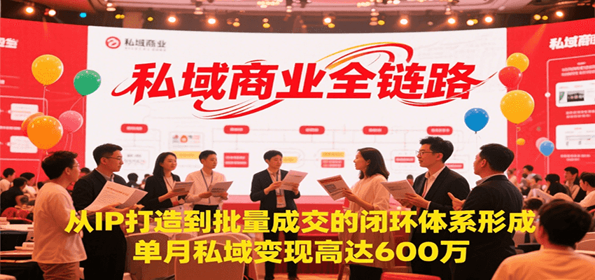 私域商业全链路，从IP打造到批量成交的闭环体系形成，单月私域变现600万-宇文网创