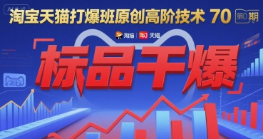 淘宝天猫打爆班原创高阶技术第70期：标品干爆-宇文网创