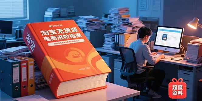 淘宝无货源电商进阶指南，包含新人课、进阶课，配套资料，蓝海选品等-宇文网创