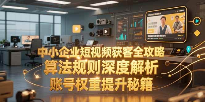 中小企业短视频获客全攻略，算法规则深度解析，账号权重提升秘籍-宇文网创
