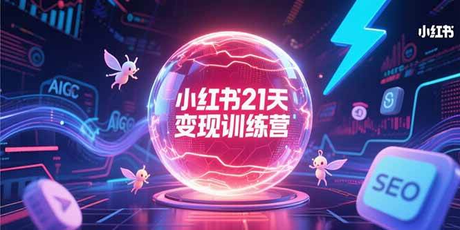 小红书21天变现训练营，AIGC工具高效应用，SEO优化核心技巧-宇文网创
