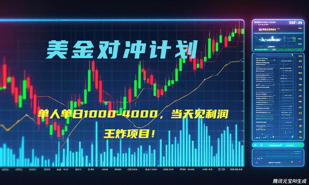 2025年最暴力项目“美金先登计划”最新最强对冲战法，每日实际收益1K-4K-宇文网创