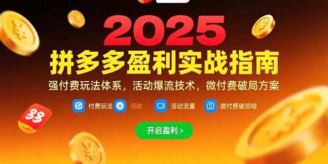 拼多多盈利实战指南，强付费玩法，活动爆流技术，微付费破局方案(更新7月)-宇文网创