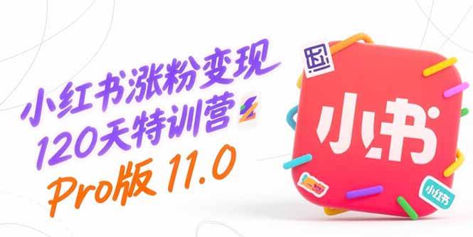 小红书涨粉变现120天特训营Pro版11.0：从0到1掌握平台运营,内容制作和变现-宇文网创