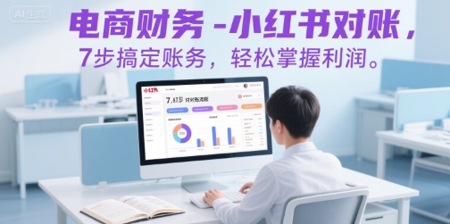 电商财务-小红书对账，7步搞定账务，轻松掌握利润-宇文网创