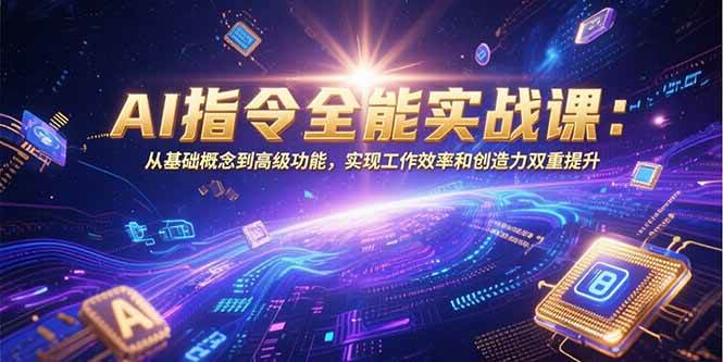 AI指令全能实战课：从基础概念到高级功能，实现工作效率和创造力双重提升-宇文网创