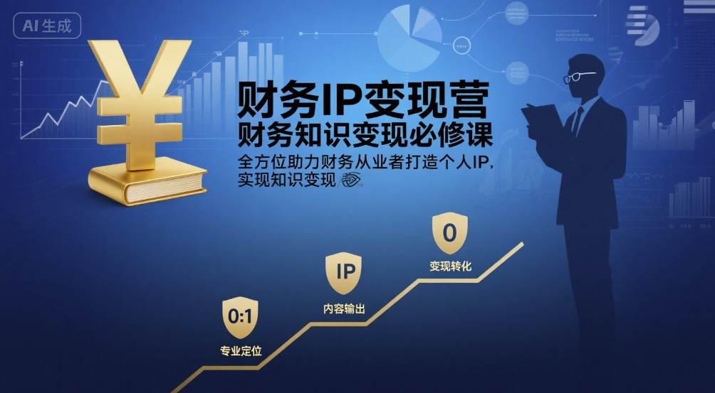 财务IP变现营，财务知识变现必修课，全方位助力财务从业者打造个人IP，实现知识变现-宇文网创