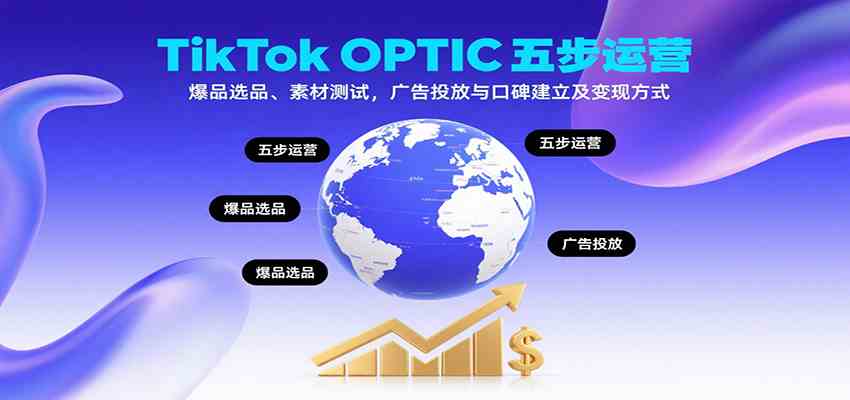 TikTok OPTIC五步运营，爆品选品、素材测试，广告投放与口碑建立及变现方式-宇文网创