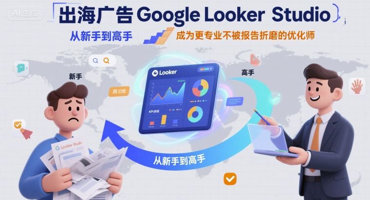 出海广告Google Looker Studio从新手到高手，成为更专业不被报告折磨的优化师-宇文网创