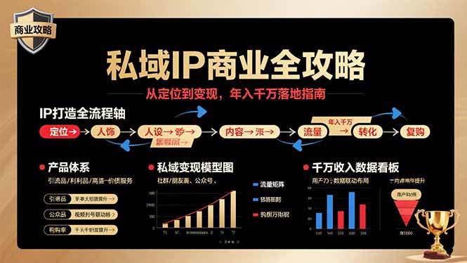 私域IP商业全攻略，从定位到变现，年入千万落地指南-宇文网创