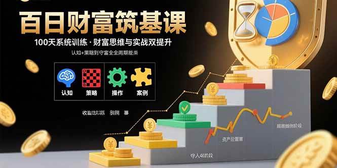 百日财富筑基课：认知+策略+实操+案例拆解  实现从创富到守富全周期能力-宇文网创