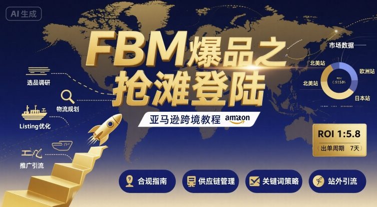 FBM爆品之抢滩登陆-亚马逊跨境教程-宇文网创