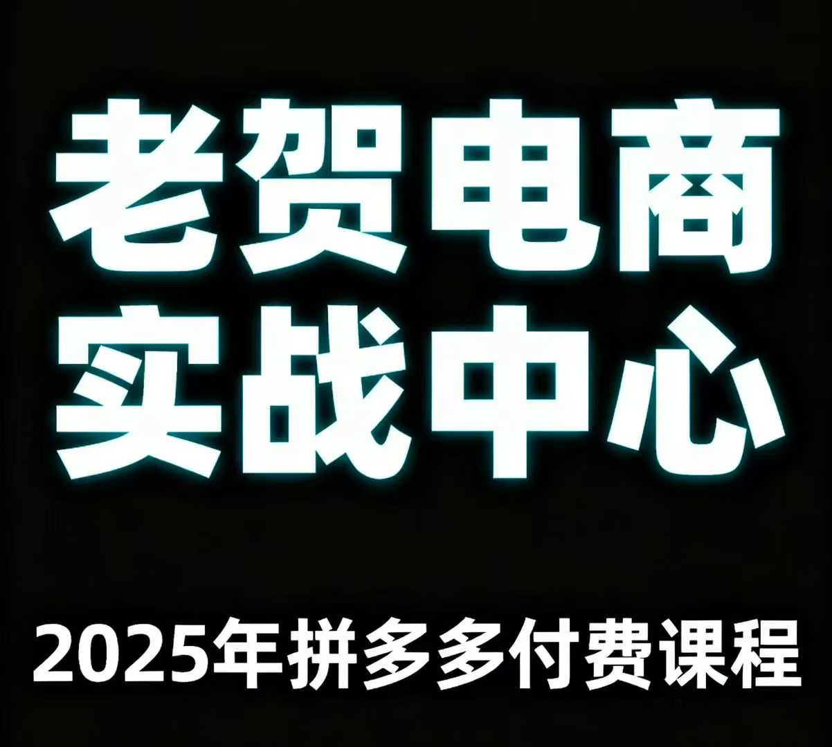 老贺电商2025年拼多多付费课程，用通俗易懂的方法告诉你多多怎么玩-宇文网创