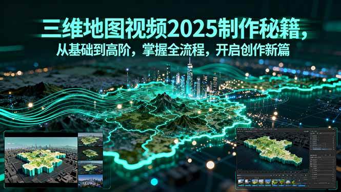 三维地图视频2025制作秘籍，从基础到高阶，掌握全流程，开启创作新篇-宇文网创