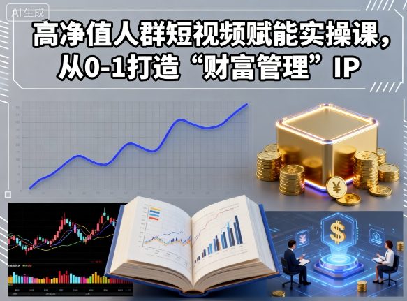 高净值人群短视频赋能实操课，从0-1打造“财富管理”IP-宇文网创